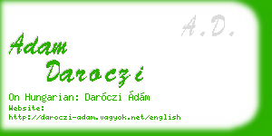 adam daroczi business card